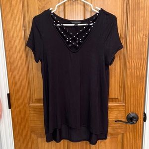 ROCK & REPUBLIC HI-LOW T-SHIRT, SIZE M